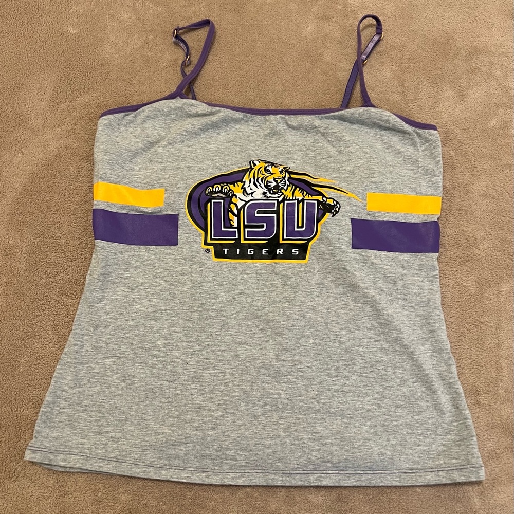 LSU Bra Shelf Tank Top Sz XL